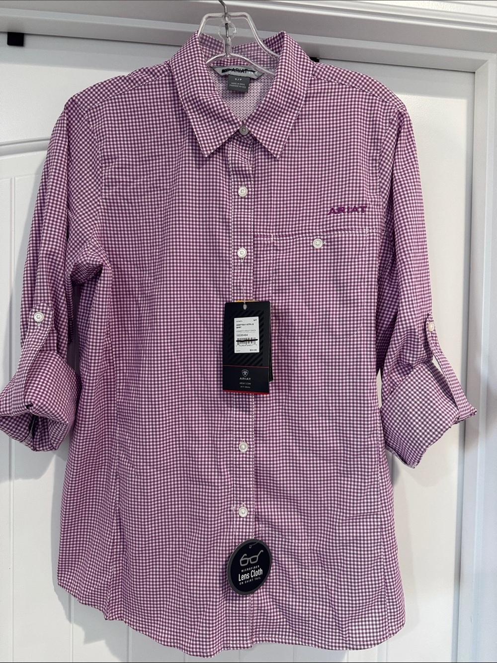 Ariat women Purple Gingham Button-Down Shirt